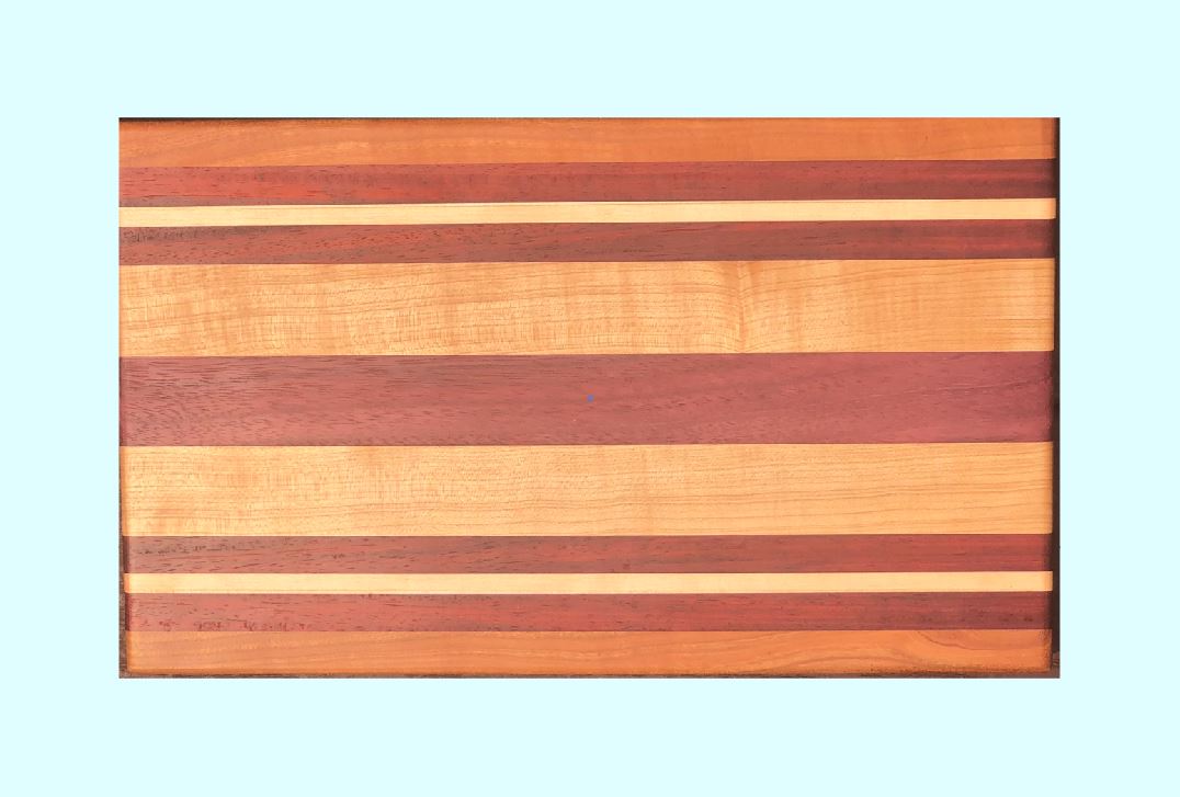 Cherry, Maple, Padauk, and Purpleheart Cutting Board